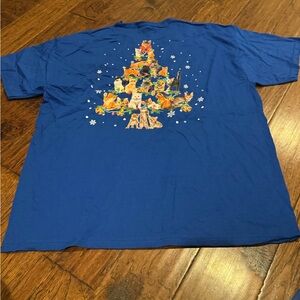 Gildan Blue Cat Christmas Tree Tee